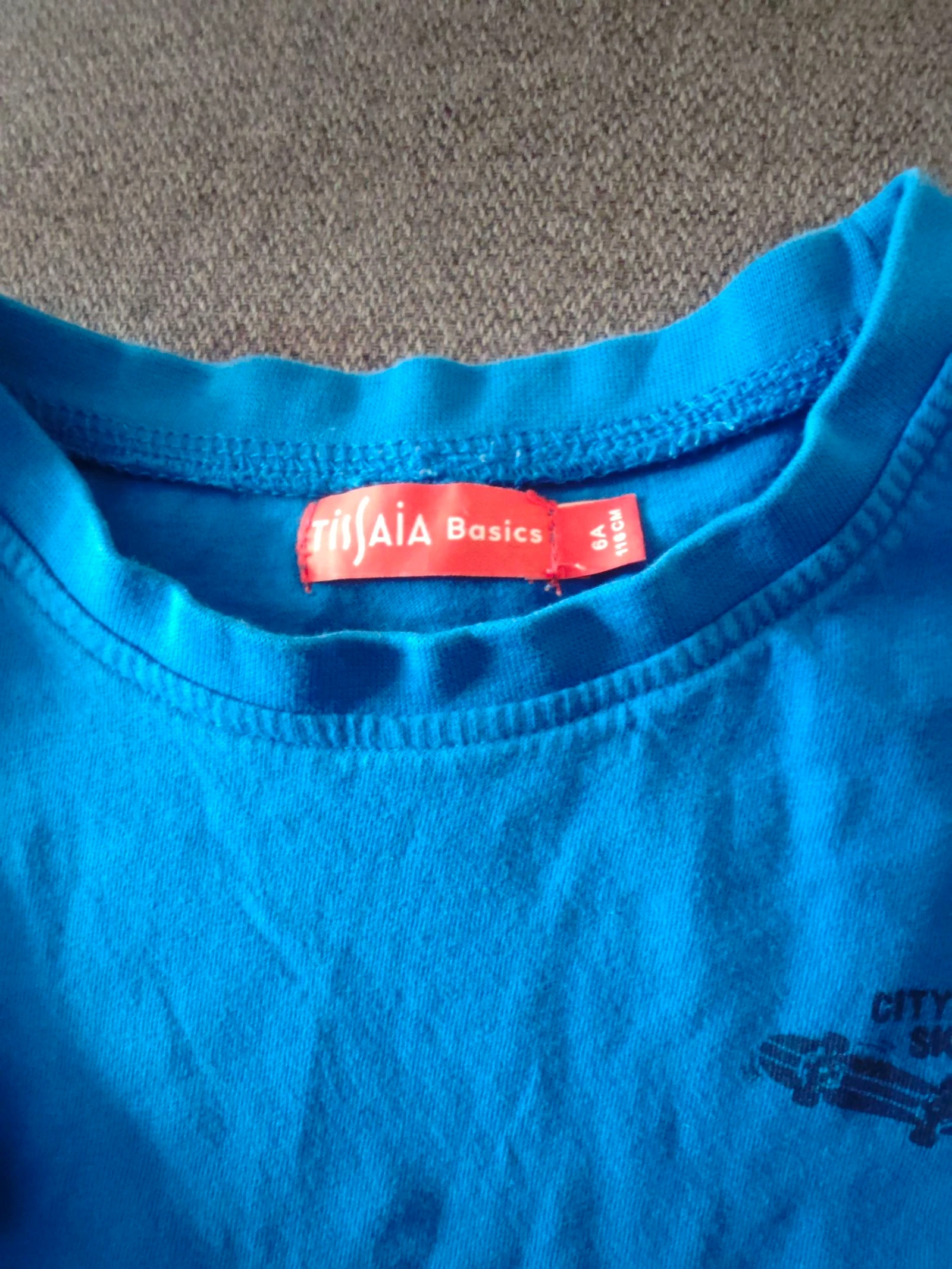 T shirt bleu manche courte taille 6 ans – photo 2